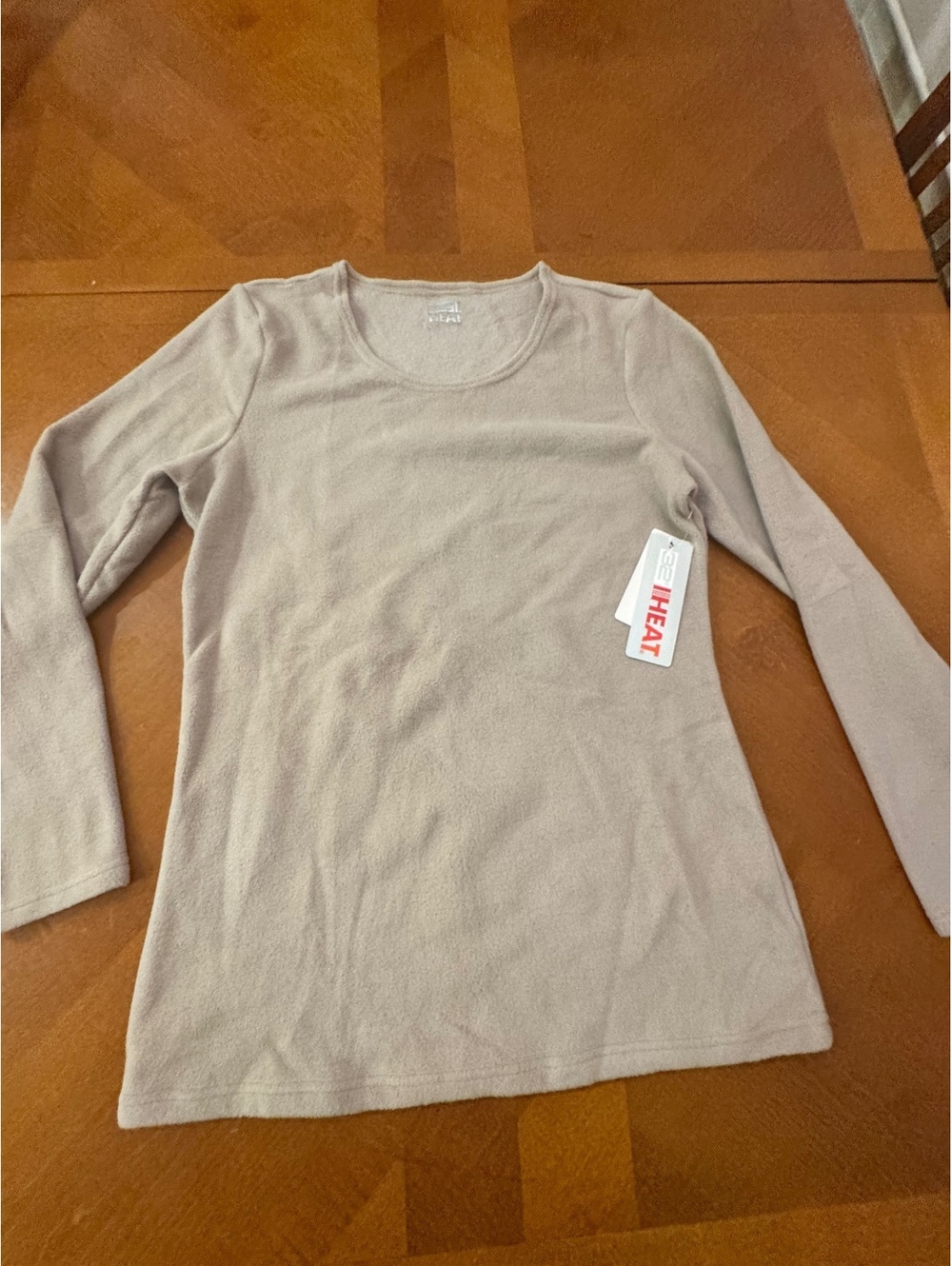 32 Degrees Heat Women's Long Sleeve Fleece Shirt Size L Cobblestone 2910